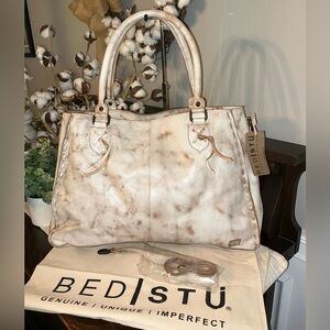 NWT Bed Stu Leather Rockaway Shoulder Crossbody Bag Tote Nectar Lux MSPR $345